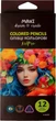 Олівці кольорові професійні Maxi Art Pro трикутні 12 кольорів (MX15159) - зображення 1