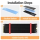 Радиатор JEYI для M.2 SSD, Aluminum Radiator, Silicone Thermal Pad для NVME NGFF 2280 SSD, для PS5, ПК, Ноутбука, Black - изображение 6
