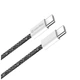 Дата кабель USB-C to USB-C 2.0m (braided cotton) (PD Fast Charging 60W) 3.0А black ColorWay (CW-CBPDCC068-BK) - зображення 3
