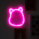 Настінна лампа Squishmallows Fifi Neon Wall Light Pink (5060960748324) - зображення 7