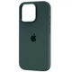 Чехол Fiji Silicone Case для Apple iPhone 16 Pro бампер накладка Soft Touch с микрофиброй Granny Grey - изображение 1