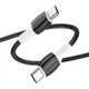 Кабель USB Borofone BX84 60W 20V/3A Type-C to Type-C Чорний (1951) - зображення 1