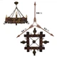 Люстра подвесная деревянная свечи Light House LPR-20102/4 цвет коричневый - изображение 4