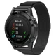 Ремешок металлический для смарт-часов Garmin 43,42 mm, Milanese Magnetic, черный, миланская петля, браслет на магнитной застежке, совместим с часами Garmin, для моделей с размером корпуса 43,42 мм, ArmorStandart (ARM85721) - изображение 2