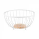 Корзина фруктовница Ardesto Midori 25х25х13см металл дерево белый (AR0904W) - изображение 1