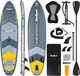 Надувна SUP дошка (Сапборд) REBEL ACTIVE RBA-4507 335 сіро-жовта - зображення 1