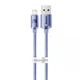 Кабель для Iphone на 2м. USB to Lightning Crystal Shine Series 2,4A Purple, Baseus для зарядки та передачі даних (CAJY000105) - зображення 1