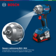 Аккумуляторный бесщеточный ударный гайковерт Bosch GDS 18V-350 (2 x аккумуляторы GBA 18V 4.0Ah + Профессиональное зарядное устройство для GAL 18V-20 + L-кейс) (06019M5021) - изображение 3