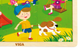 Zestaw drewnianych puzzli Viga na podkładce Cztery pory roku - Wiosna 51269 (6934510512699) - obraz 2