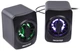 Колонка портативная Maxxter CSP-U005, 2 x 3 Вт, пластиковый корпус, питание от USB, RGB-подсвещение, Black - изображение 1