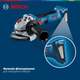 Акумуляторна бещіткова кутова шліфмашина Bosch GWS 18V-8 + 1 акумулятор GBA 18 В 4 Аг + професійний швидкозарядний пристрій GAL 18V-40 + кейс (06019N9021) - зображення 3