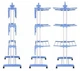 Сушилка Garment rack with wheels для белья, напольная складная из нержавеющей стали и ABS пластика - изображение 7