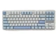 Механічна бездротова (Bluetooth + 2,4G) клавіатура з HOT SWAP AULA F87Pro RGB Gray wood switch V3 УКР/АНГЛ Sea Salt Blue (F87PROSSB) - изображение 1