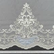 Ткань тюль сетка вышивка Анисса серый крем с фестоном (54г/м.кв290см пог.м) 173001 - изображение 5