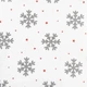 Новогодняя ткань лонета Снежинка серый фон белый (170г/м.кв280см пог.м) 183416 - изображение 2