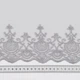 Ткань тюль сетка вышивка Илария серая с фестоном (39г/м.кв290см пог.м) 160450 - изображение 3