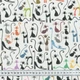 Ткань с акриловой пропиткой Котики силуэт черный,цветной (220г/м.кв140см пог.м) 164638 - изображение 3