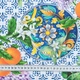 Декоративная ткань лонета Сирень тарелки фон молочный (176г/м.кв280см пог.м) 171289 - изображение 3
