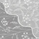 Ткань тюль вышивка имитация льна Цветы белый с фестоном (46г/м.кв295см пог.м) 176908 - изображение 5