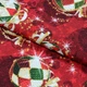 Новогодняя ткань лонета Шарики фон бордо (163г/м.кв280см пог.м) 172574 - изображение 1