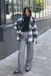 Тепла картата сорочка з турецького флісу сірий XXL-3XL - зображення 5