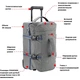 Чемодан для ручной клади Cabin Max Marseille Gray/Blue - изображение 4