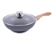 Сковорода с крышкой WOK Benson с мраморным антипригарным покрытием 30 см (BN-490) - изображение 3