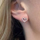Срібні сережки «Ажурні серце» Пандора Pandora 297099CZ - изображение 3
