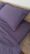 Постельное белье Ancord Home, простынь на резинке 160х200х25 см, вареный хлопок, цвет лаванда - изображение 3