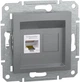 Розетка комп'ютерна RJ45 UTP кат. 5Е Schneider Electric Asfora Сталь EPH4300162 - изображение 1