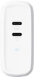 Мережевий зарядний пристрій Maxo Сharger 65W 2Р USB-C Білий (TR25381) - зображення 5
