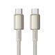 Кабель Type-C на Type-C Baseus Tungsten Gold Fast Charging Data Cable (1m, 100W, 5A, 480Mbps). Gold - изображение 4