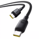 Кабель зарядний Baseus Silky Series Type-C to Type-C 100W 2м обплетення з PVC Чорний - зображення 2
