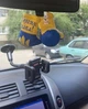 Брелок боксерські рукавички на дзеркало заднього виду | Тризуб ЗСУ та серце України | Синьо-жовті - зображення 2