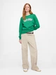 Свитшот на флисе женский Gap 214364579 XL Зеленый (1159835080) - изображение 3