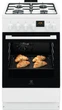 Плита Electrolux комбінована, 57л, 50x60см, дисплей, конвекція, білий - зображення 2