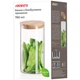 Банка для зберігання Ardesto Midori, 760мл, скло, бамбук, кругла, прозорий - зображення 9