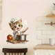 Интерьерная наклейка для кухни на стену, холодильник, дверь Кот повар 15х15 см. Разноцветный - изображение 9