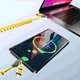Кабель пружинный 4-в-1 PD 65W Type-C – Type-C + переходники Lightning / USB Быстрая зарядка и передача данных для ноутбуков / планшетов / смартфонов 1,5m Yellow - изображение 5