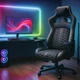 Геймерське крісло Cyberlux Hermes Fabric Black Gold (GM-403 B) - зображення 2