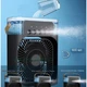 Вентилятор портативний кондиціонер з водяним охолодженням Air Cooler Fan 4в1 Нічник зволожувач з LED підсвічуванням Black - зображення 2