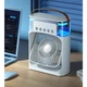 Вентилятор портативний кондиціонер з водяним охолодженням Air Cooler Fan 4в1 Нічник зволожувач з LED підсвічуванням White - зображення 2