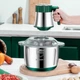 Измельчитель электрический Hoffmans Electronics НМ-8848 с металлической чашей 5л универсальный 1800Вт Зеленый - изображение 7