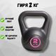Гиря 2 кг гири для спорта кроссфита пластиковая Crossfit - изображение 1