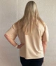 Женская футболка оверсайз кремовая Capricious CAPS0149 3XL - изображение 3