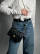 Cумка жіноча з фурнітерою в стилі Chanel Classic 1.55 Small Single Flap in Black - изображение 5