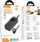 Мережевий подовжувач Hoco NS9 Wisdom 1-position (PD67W/3C1A) desktop socket (EU/GER) Black (6942007638494) - зображення 7