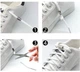 Еластичні шнурівки для взуття з фіксатором 2 штуки 100 см Elastic Lazy Shoelaces White - зображення 6