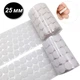 Самоклеюча застібка липучка 25 мм 80 штук (40 пар) Magic Sticker White - зображення 1