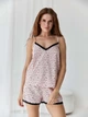 Пижама (майка + шорты) женская BARWA garments 0373/374 S Розовая (2113733741183) - изображение 1